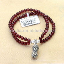 Atacado de prata esterlina pulseiras amizade garnet pulseiras